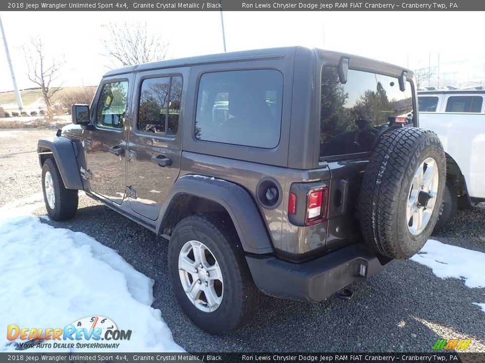 2018 Jeep Wrangler Unlimited Sport 4x4 Granite Crystal Metallic / Black Photo #3