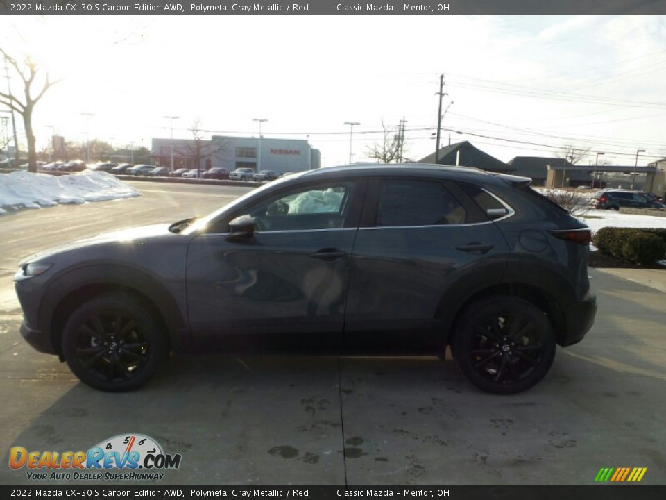 2022 Mazda CX-30 S Carbon Edition AWD Polymetal Gray Metallic / Red Photo #6
