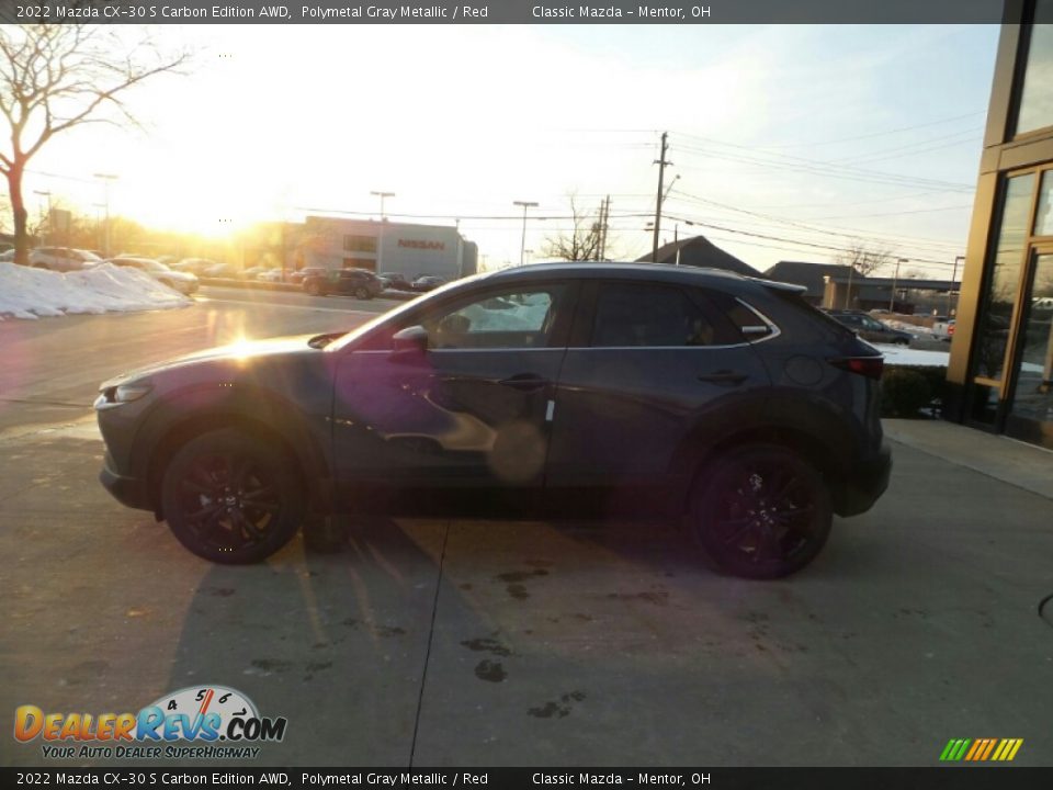 2022 Mazda CX-30 S Carbon Edition AWD Polymetal Gray Metallic / Red Photo #6