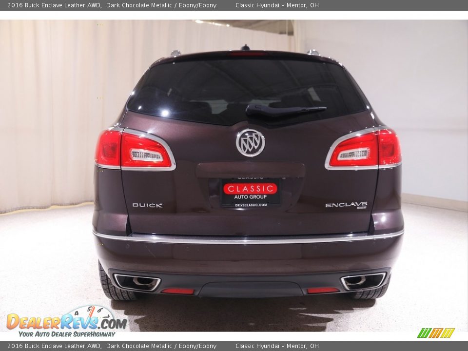 2016 Buick Enclave Leather AWD Dark Chocolate Metallic / Ebony/Ebony Photo #19