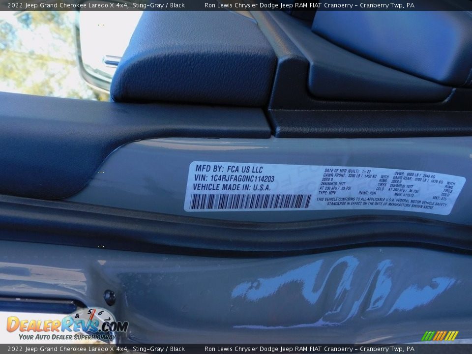 2022 Jeep Grand Cherokee Laredo X 4x4 Sting-Gray / Black Photo #20