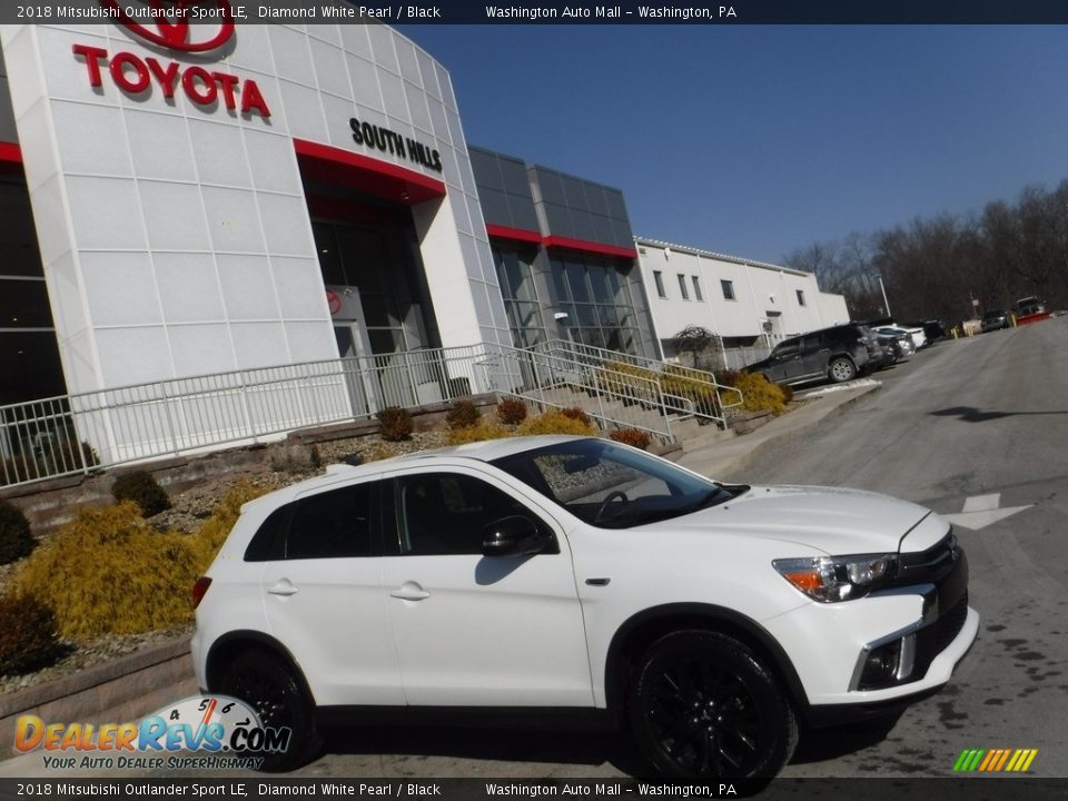 2018 Mitsubishi Outlander Sport LE Diamond White Pearl / Black Photo #2