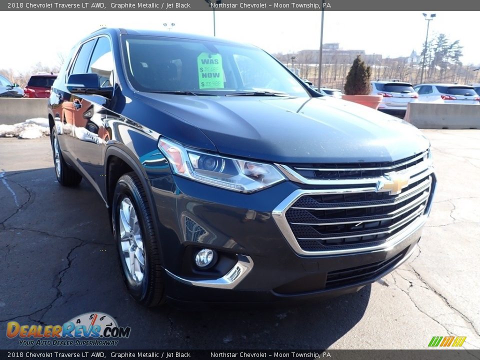 2018 Chevrolet Traverse LT AWD Graphite Metallic / Jet Black Photo #12