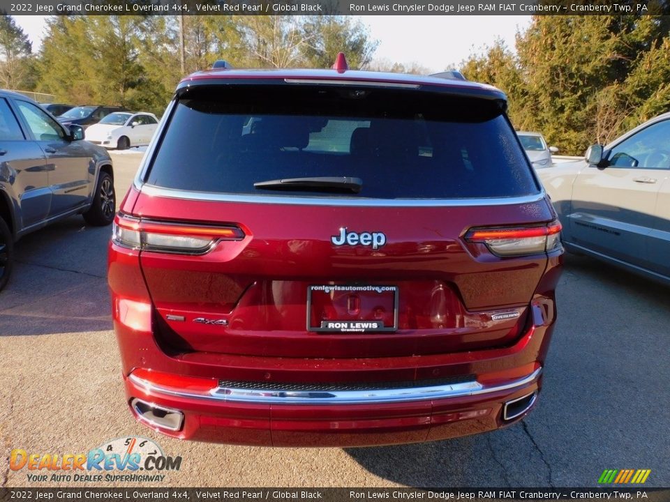 2022 Jeep Grand Cherokee L Overland 4x4 Velvet Red Pearl / Global Black Photo #6