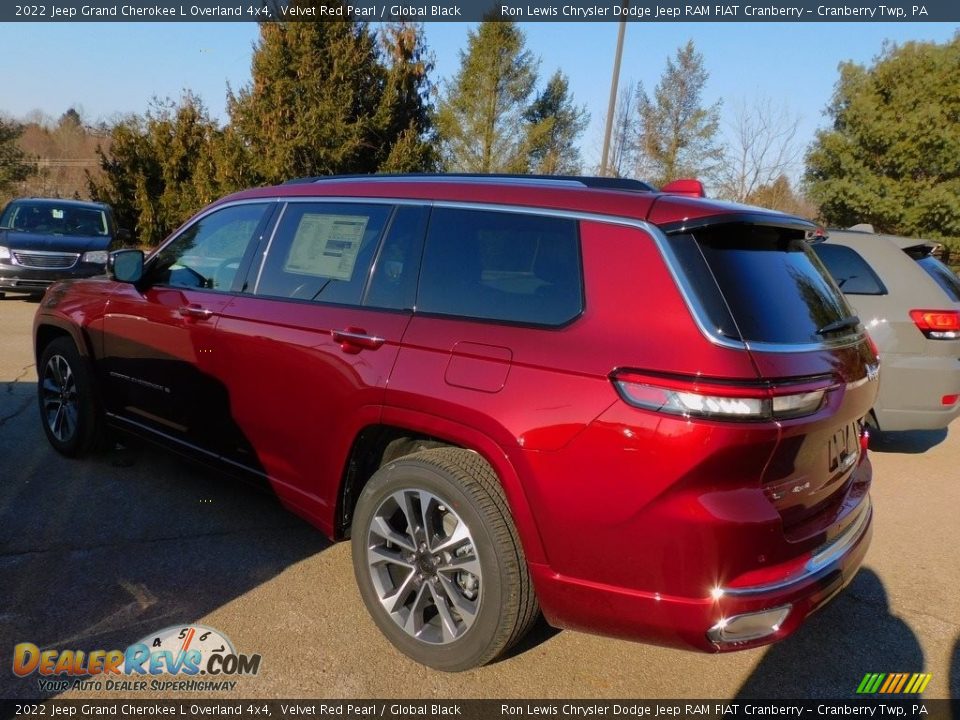 2022 Jeep Grand Cherokee L Overland 4x4 Velvet Red Pearl / Global Black Photo #8