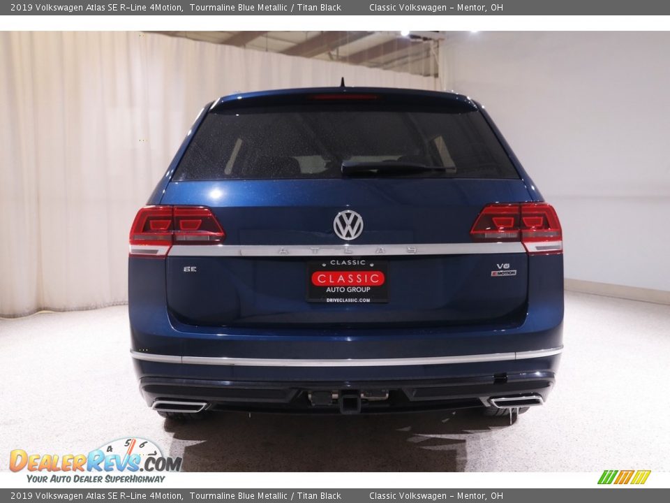 2019 Volkswagen Atlas SE R-Line 4Motion Tourmaline Blue Metallic / Titan Black Photo #19