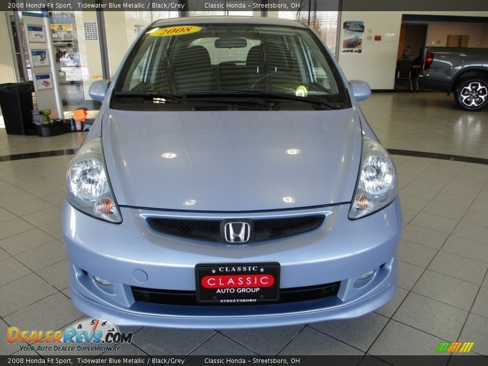 2008 Honda Fit Sport Tidewater Blue Metallic / Black/Grey Photo #2