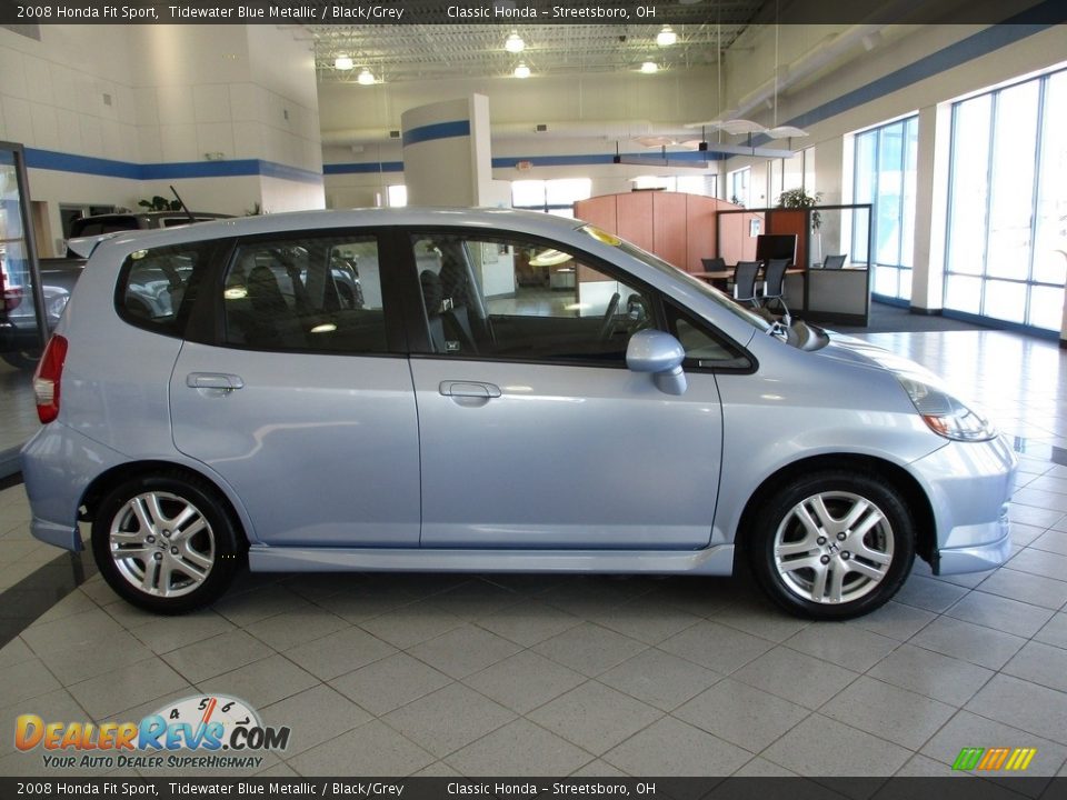2008 Honda Fit Sport Tidewater Blue Metallic / Black/Grey Photo #4