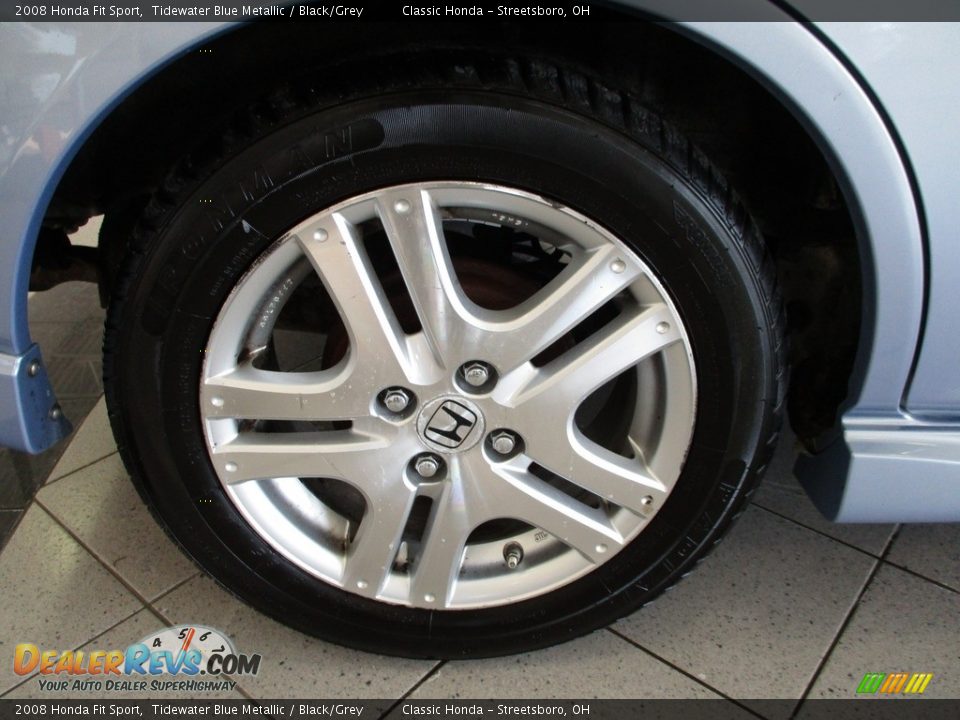2008 Honda Fit Sport Tidewater Blue Metallic / Black/Grey Photo #6