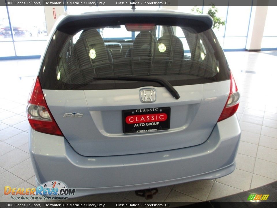 2008 Honda Fit Sport Tidewater Blue Metallic / Black/Grey Photo #8