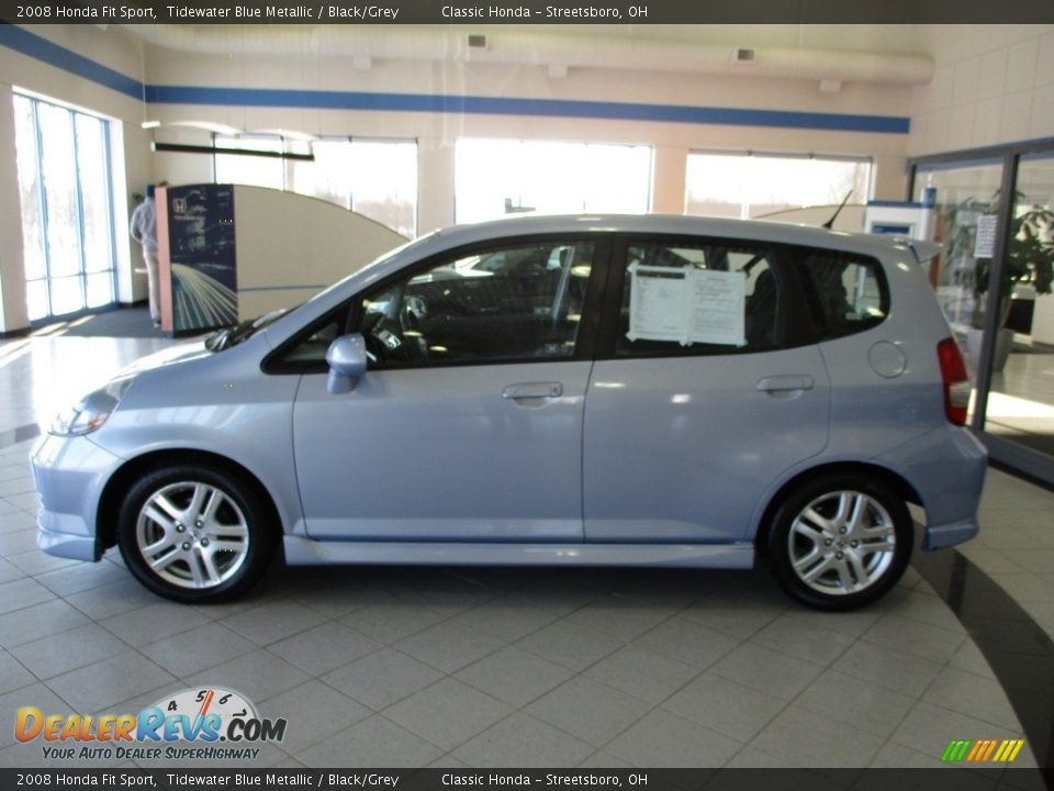 2008 Honda Fit Sport Tidewater Blue Metallic / Black/Grey Photo #10