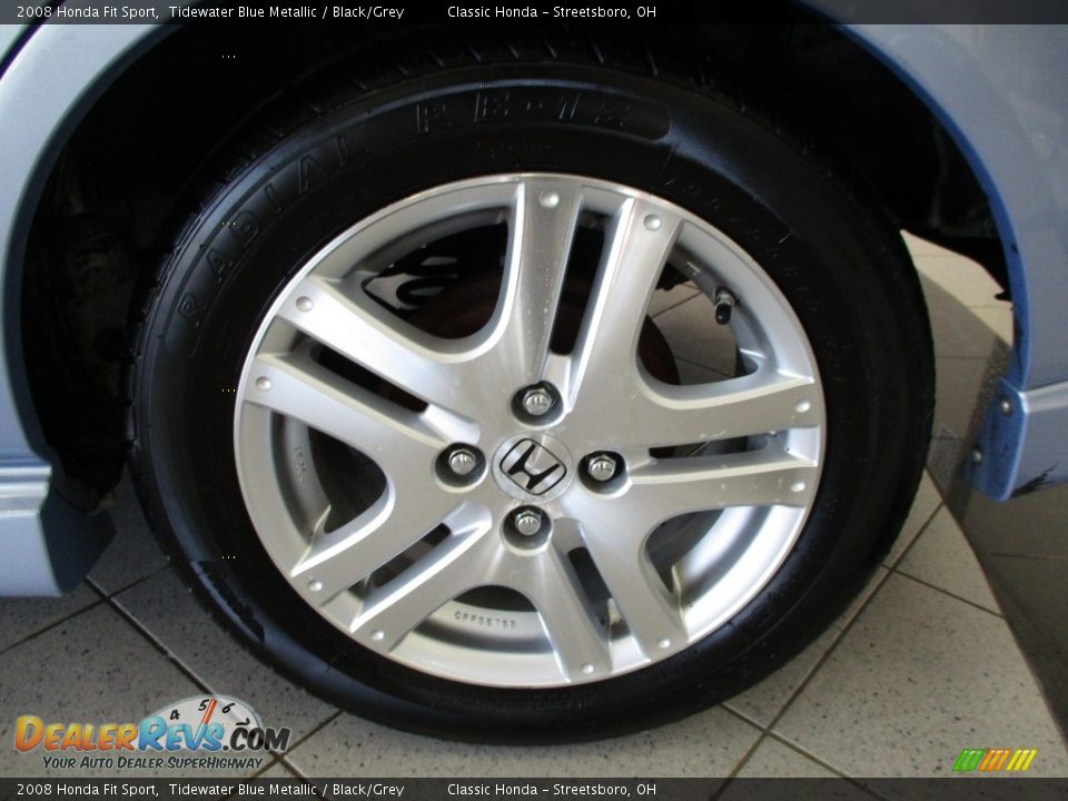 2008 Honda Fit Sport Tidewater Blue Metallic / Black/Grey Photo #11