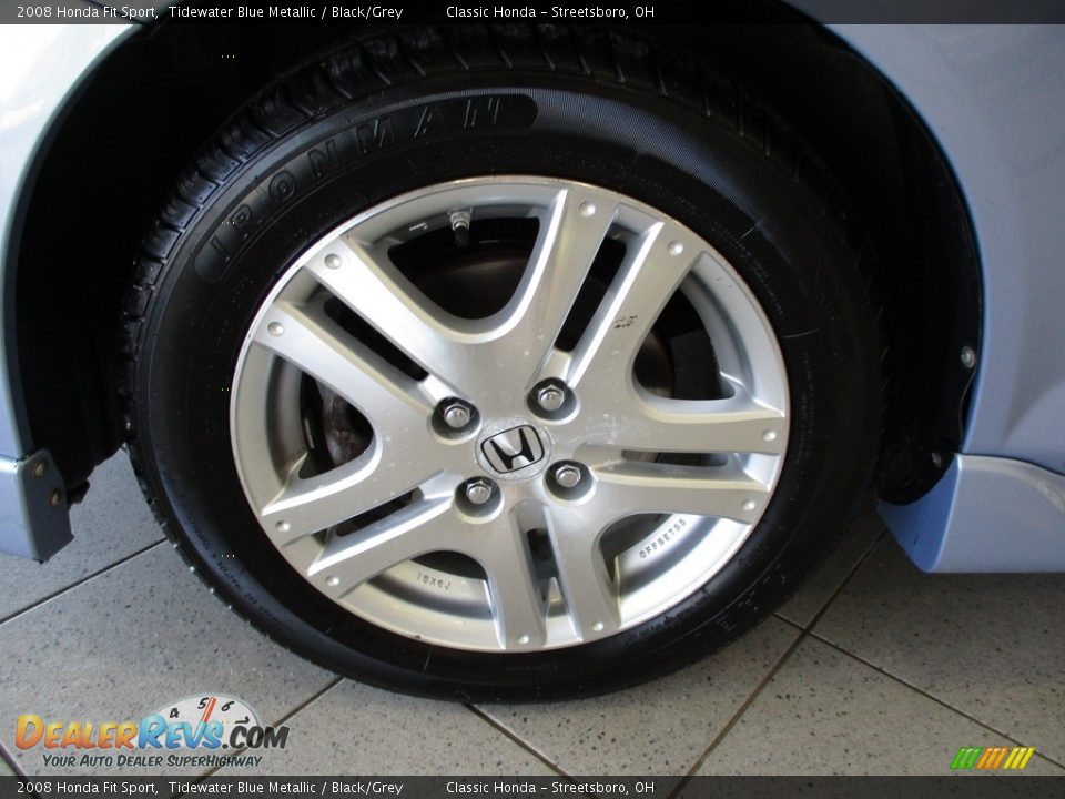 2008 Honda Fit Sport Tidewater Blue Metallic / Black/Grey Photo #12