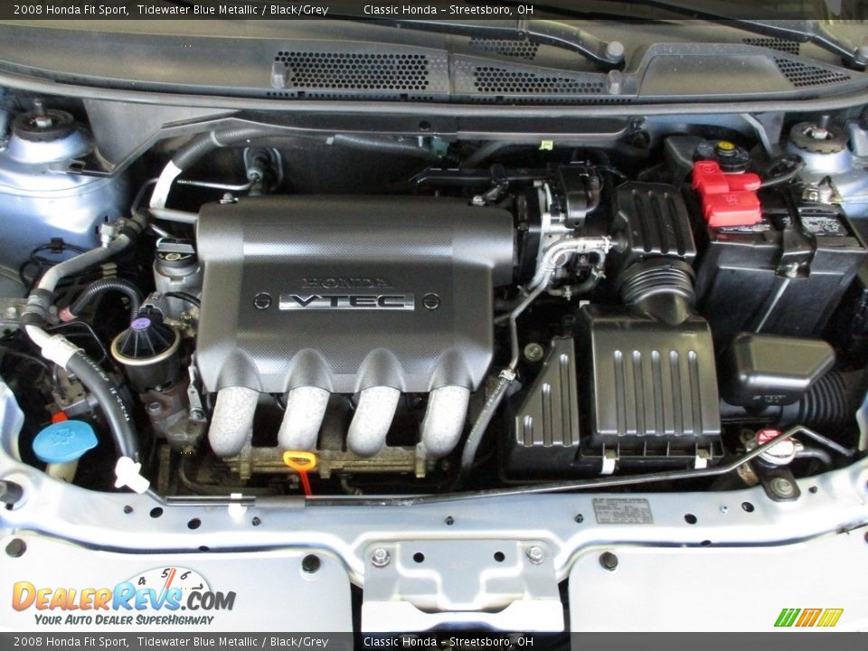 2008 Honda Fit Sport Tidewater Blue Metallic / Black/Grey Photo #13