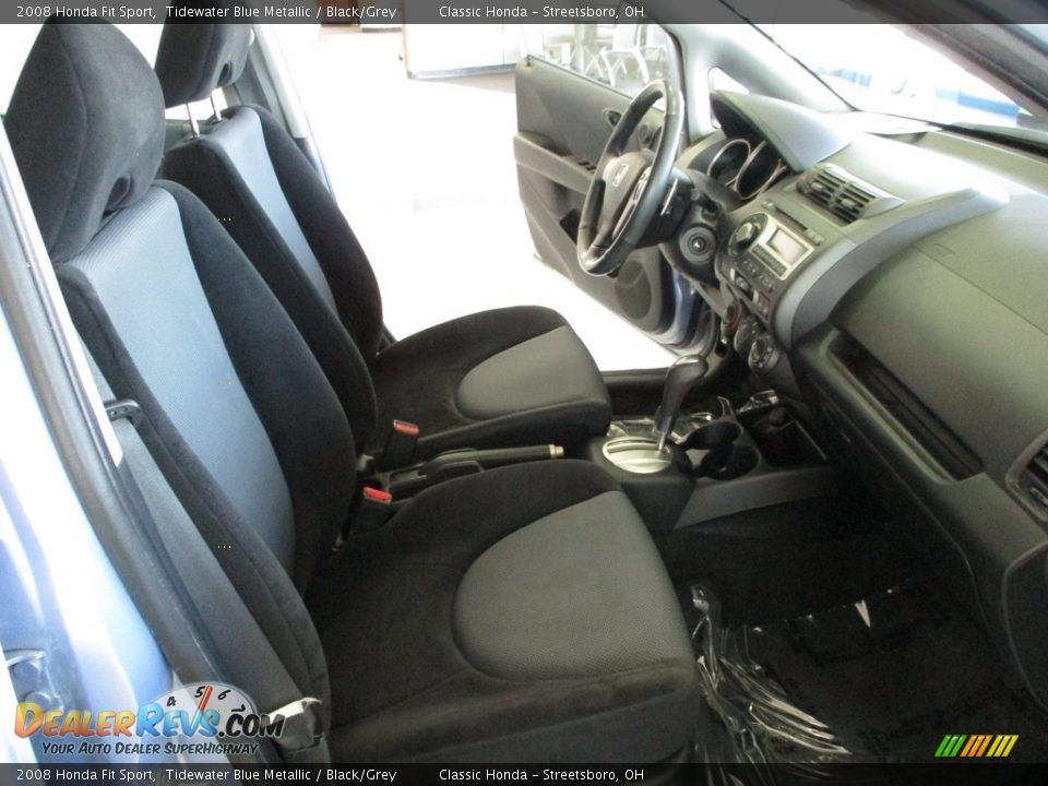 2008 Honda Fit Sport Tidewater Blue Metallic / Black/Grey Photo #16