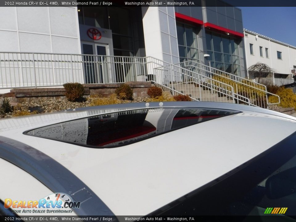 2012 Honda CR-V EX-L 4WD White Diamond Pearl / Beige Photo #3