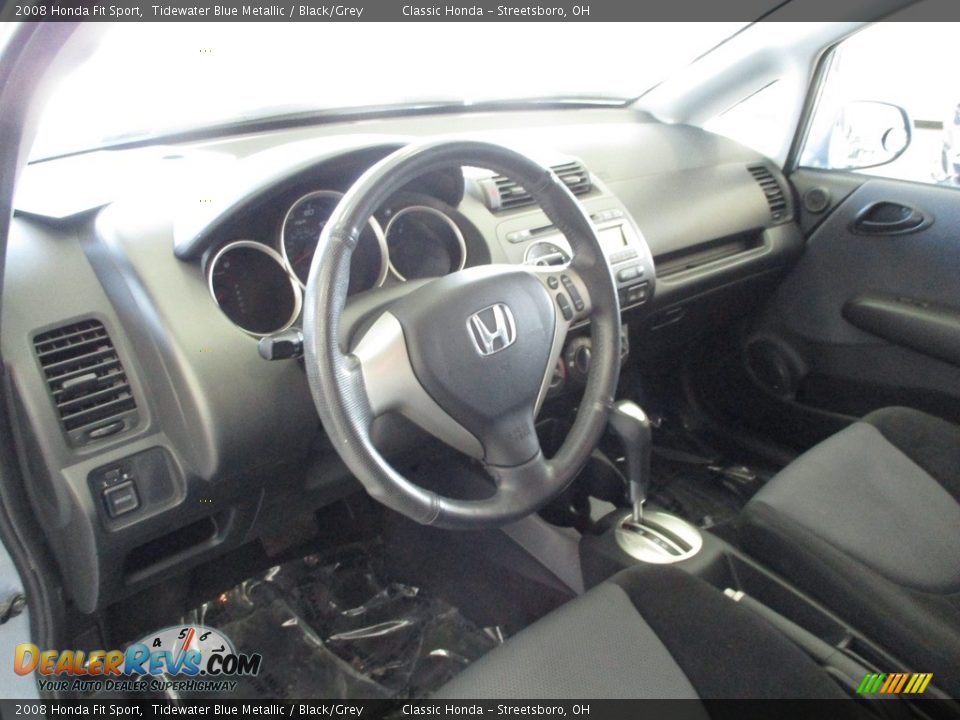 2008 Honda Fit Sport Tidewater Blue Metallic / Black/Grey Photo #27