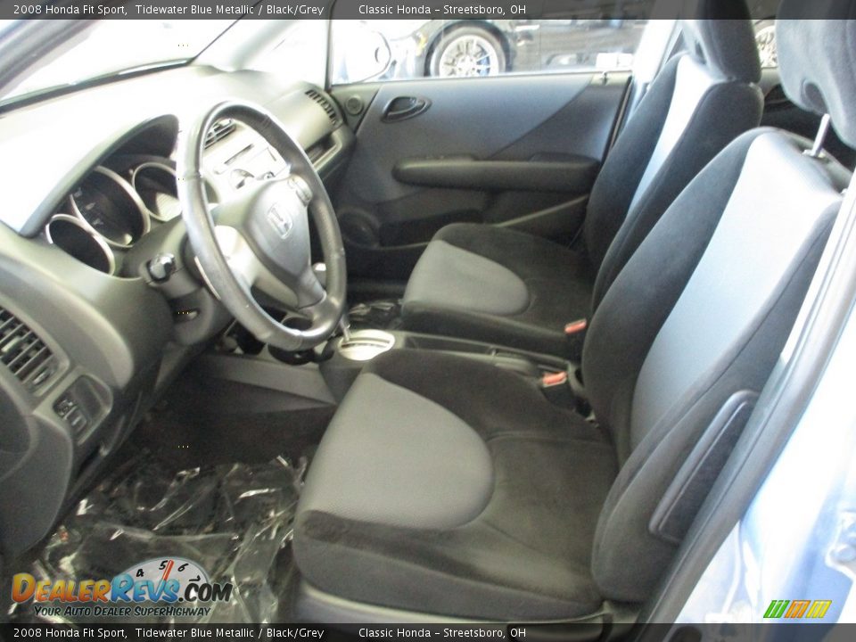 2008 Honda Fit Sport Tidewater Blue Metallic / Black/Grey Photo #28