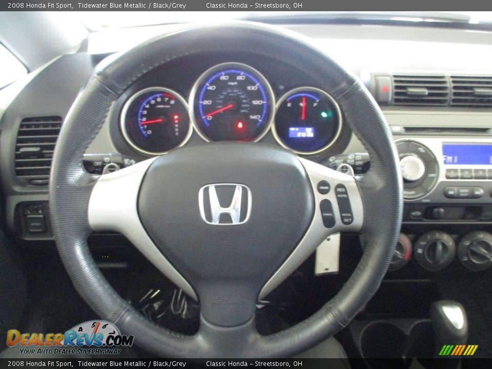 2008 Honda Fit Sport Tidewater Blue Metallic / Black/Grey Photo #29