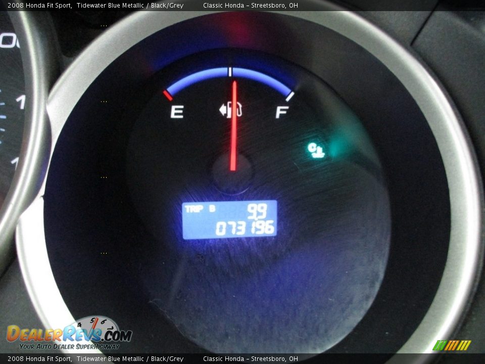 2008 Honda Fit Sport Tidewater Blue Metallic / Black/Grey Photo #30