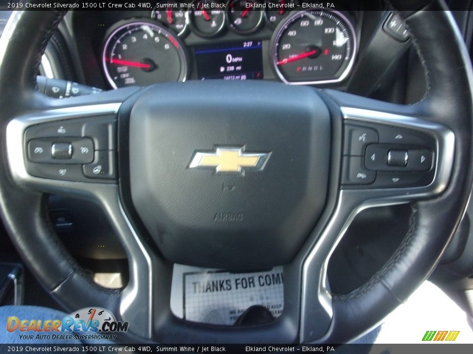 2019 Chevrolet Silverado 1500 LT Crew Cab 4WD Summit White / Jet Black Photo #24