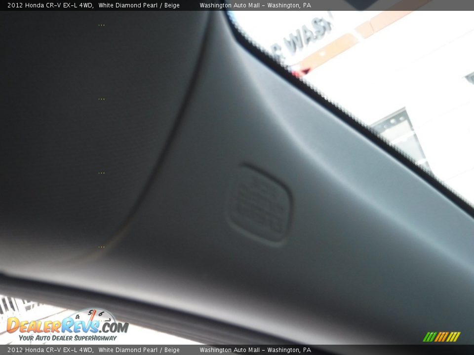 2012 Honda CR-V EX-L 4WD White Diamond Pearl / Beige Photo #22