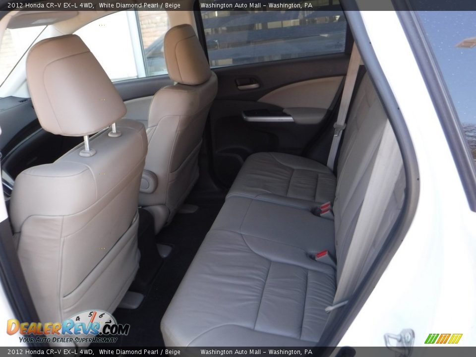 2012 Honda CR-V EX-L 4WD White Diamond Pearl / Beige Photo #25