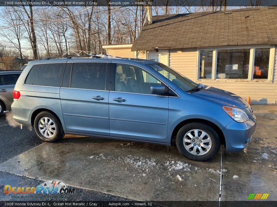 2008 Honda Odyssey EX-L Ocean Mist Metallic / Gray Photo #3