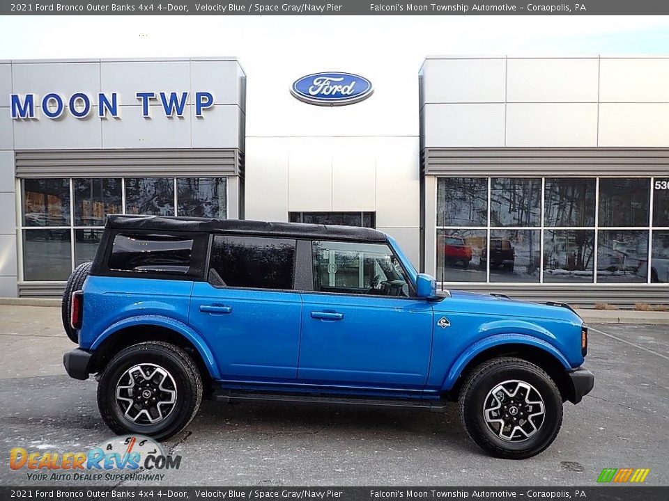 2021 Ford Bronco Outer Banks 4x4 4-Door Velocity Blue / Space Gray/Navy Pier Photo #1