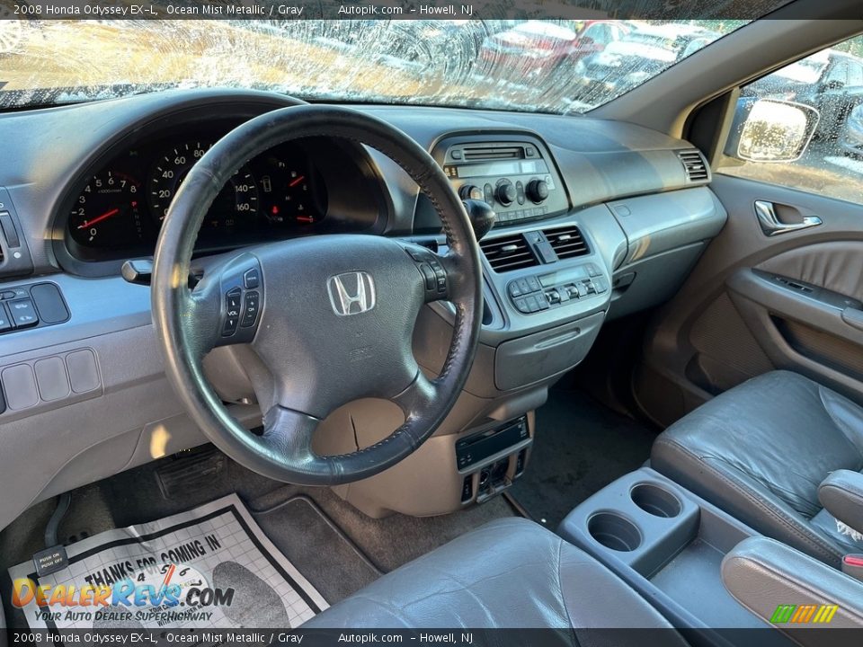 2008 Honda Odyssey EX-L Ocean Mist Metallic / Gray Photo #16