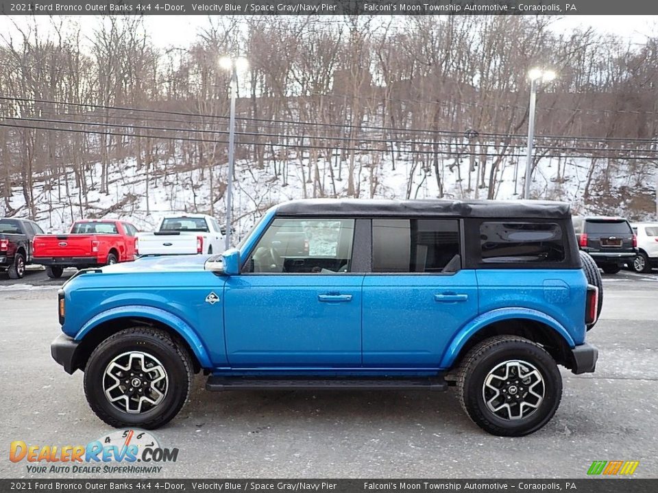 Velocity Blue 2021 Ford Bronco Outer Banks 4x4 4-Door Photo #6