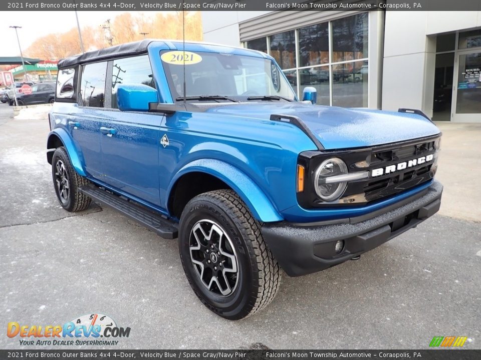 Velocity Blue 2021 Ford Bronco Outer Banks 4x4 4-Door Photo #9