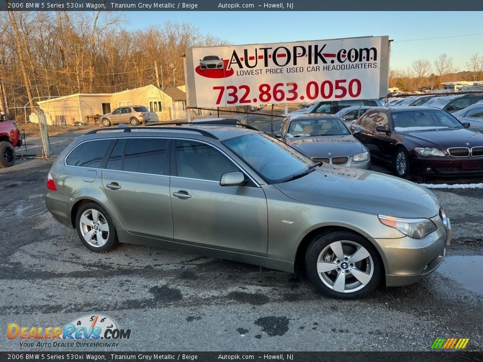 2006 BMW 5 Series 530xi Wagon Titanium Grey Metallic / Beige Photo #1