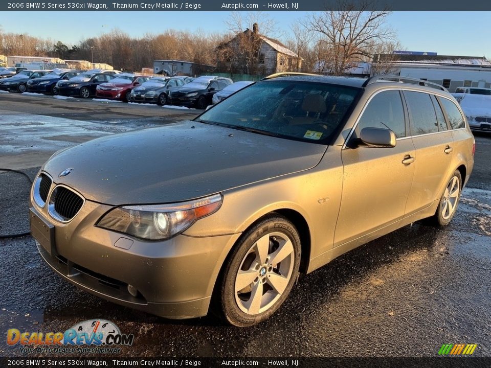 2006 BMW 5 Series 530xi Wagon Titanium Grey Metallic / Beige Photo #2