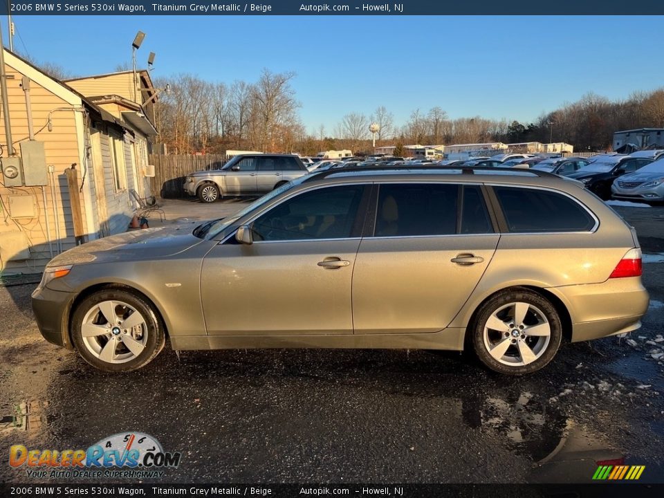 2006 BMW 5 Series 530xi Wagon Titanium Grey Metallic / Beige Photo #3