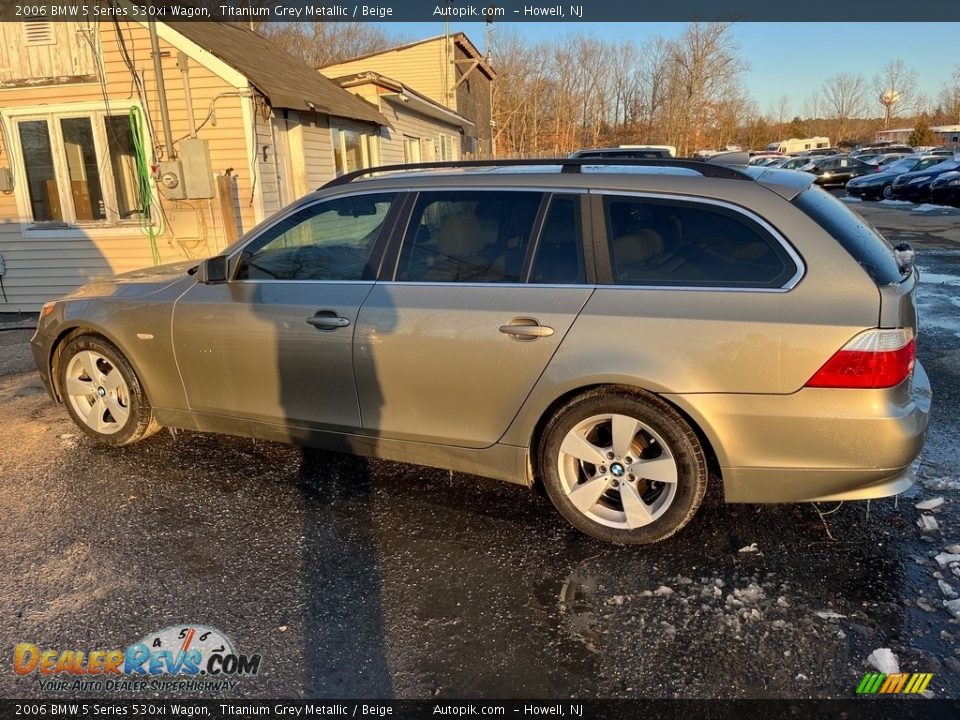 2006 BMW 5 Series 530xi Wagon Titanium Grey Metallic / Beige Photo #4