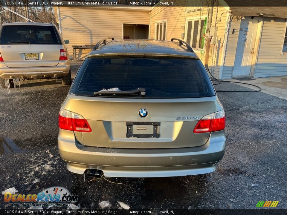 2006 BMW 5 Series 530xi Wagon Titanium Grey Metallic / Beige Photo #6