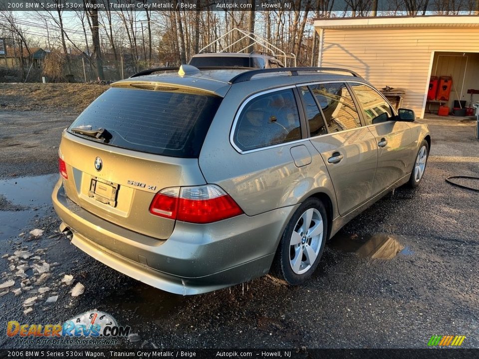 2006 BMW 5 Series 530xi Wagon Titanium Grey Metallic / Beige Photo #7