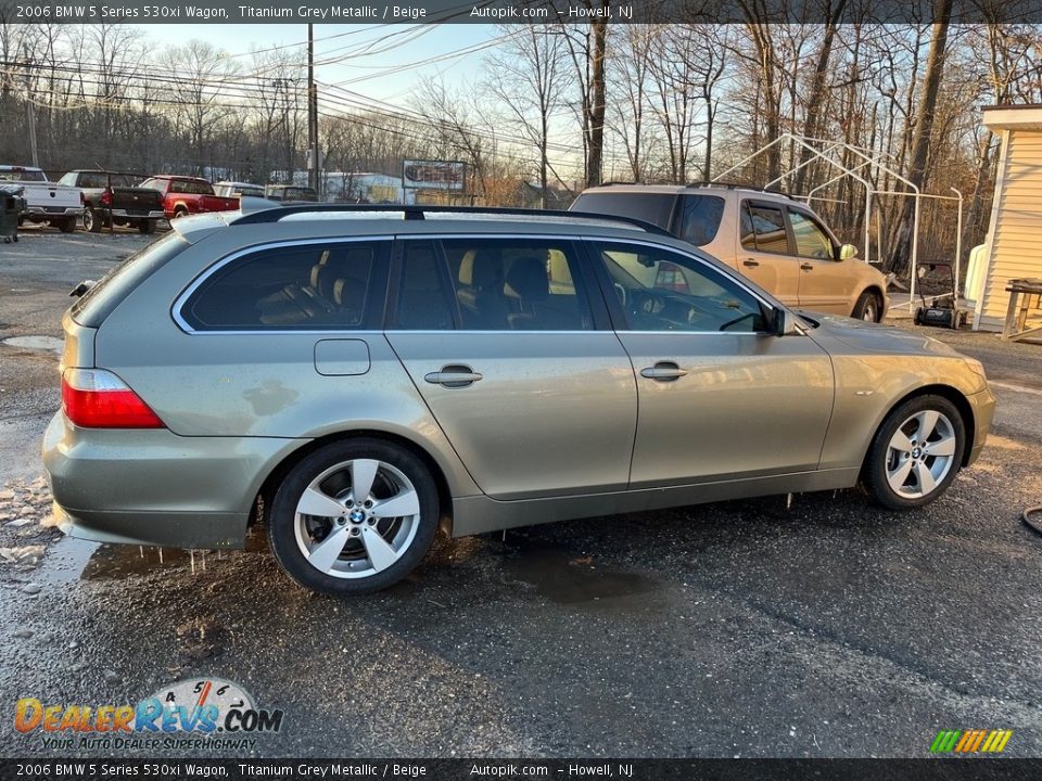 2006 BMW 5 Series 530xi Wagon Titanium Grey Metallic / Beige Photo #8