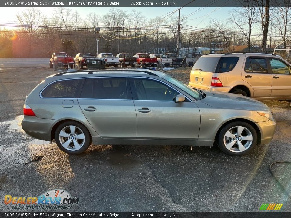 2006 BMW 5 Series 530xi Wagon Titanium Grey Metallic / Beige Photo #9