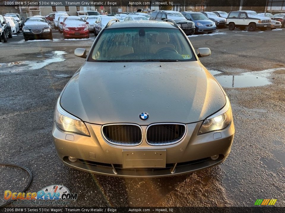 2006 BMW 5 Series 530xi Wagon Titanium Grey Metallic / Beige Photo #11