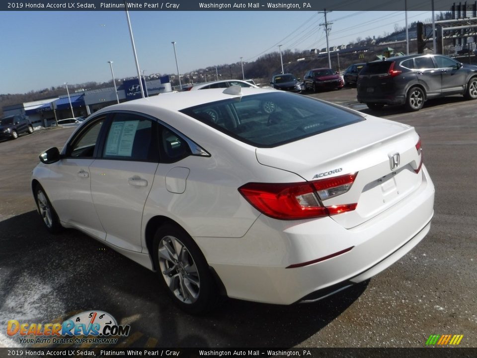 2019 Honda Accord LX Sedan Platinum White Pearl / Gray Photo #7