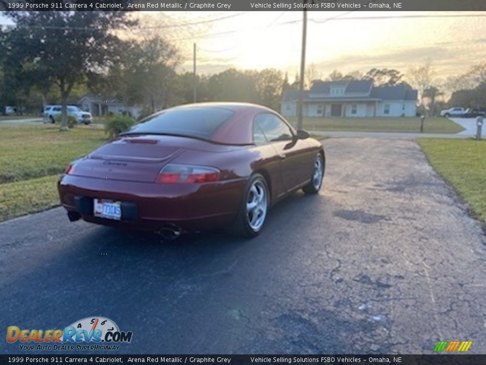 1999 Porsche 911 Carrera 4 Cabriolet Arena Red Metallic / Graphite Grey Photo #4