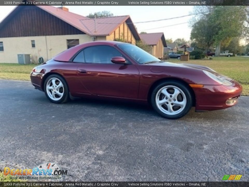 1999 Porsche 911 Carrera 4 Cabriolet Arena Red Metallic / Graphite Grey Photo #5