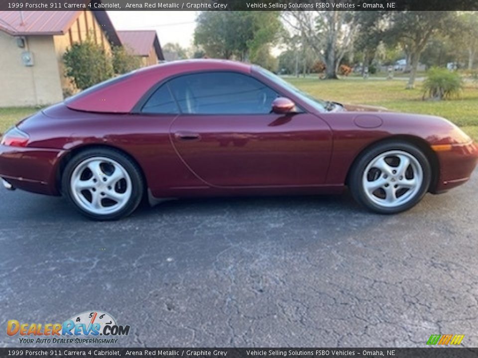 1999 Porsche 911 Carrera 4 Cabriolet Arena Red Metallic / Graphite Grey Photo #6