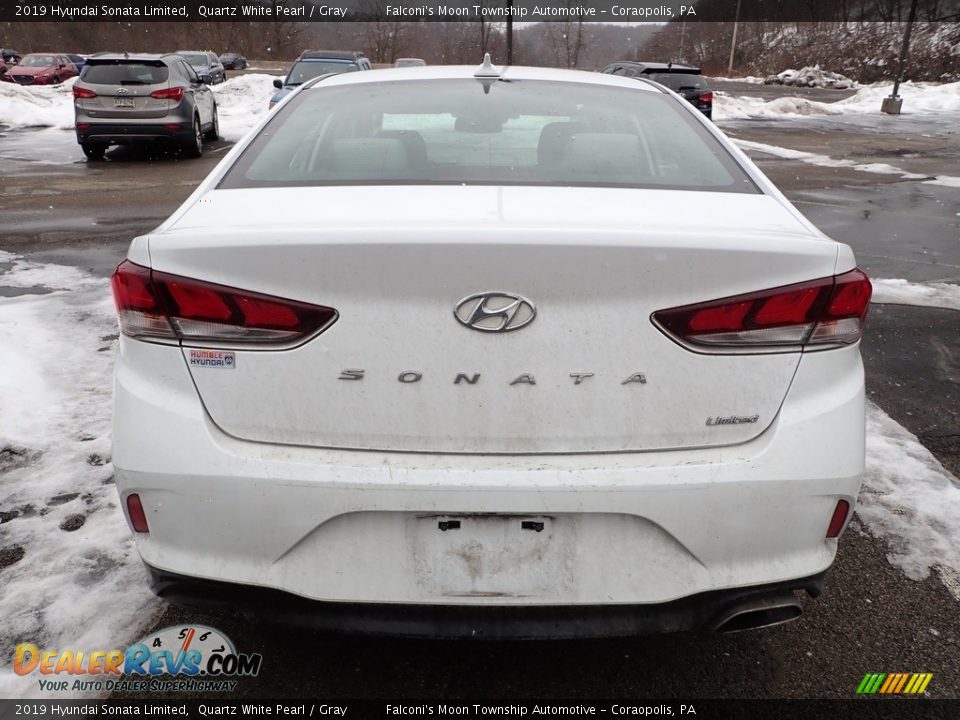 2019 Hyundai Sonata Limited Quartz White Pearl / Gray Photo #4