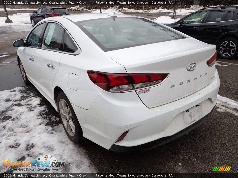 2019 Hyundai Sonata Limited Quartz White Pearl / Gray Photo #5