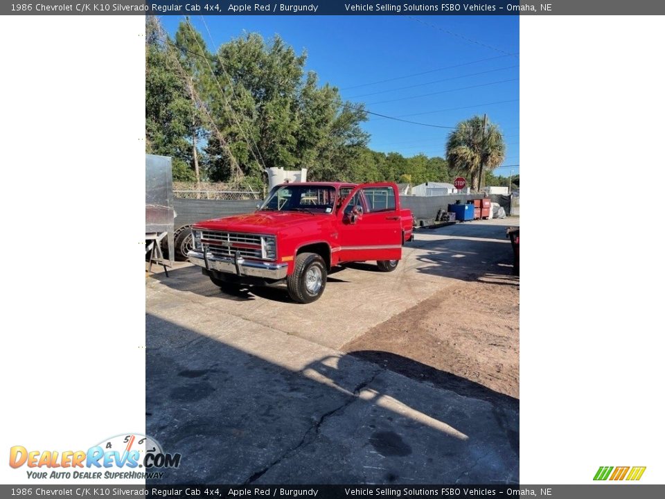 1986 Chevrolet C/K K10 Silverado Regular Cab 4x4 Apple Red / Burgundy Photo #1