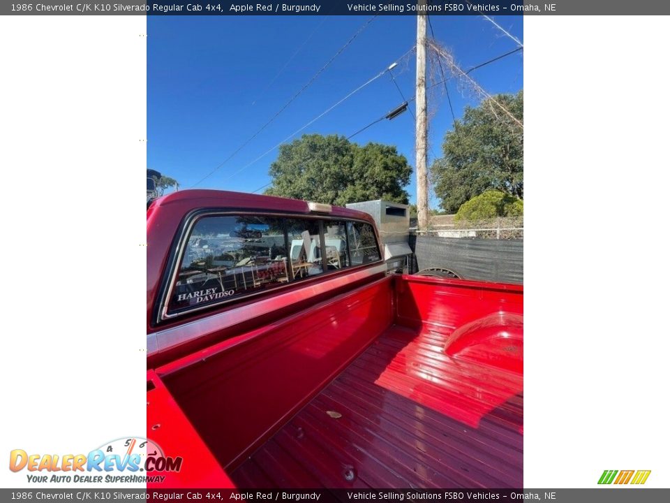 1986 Chevrolet C/K K10 Silverado Regular Cab 4x4 Apple Red / Burgundy Photo #12