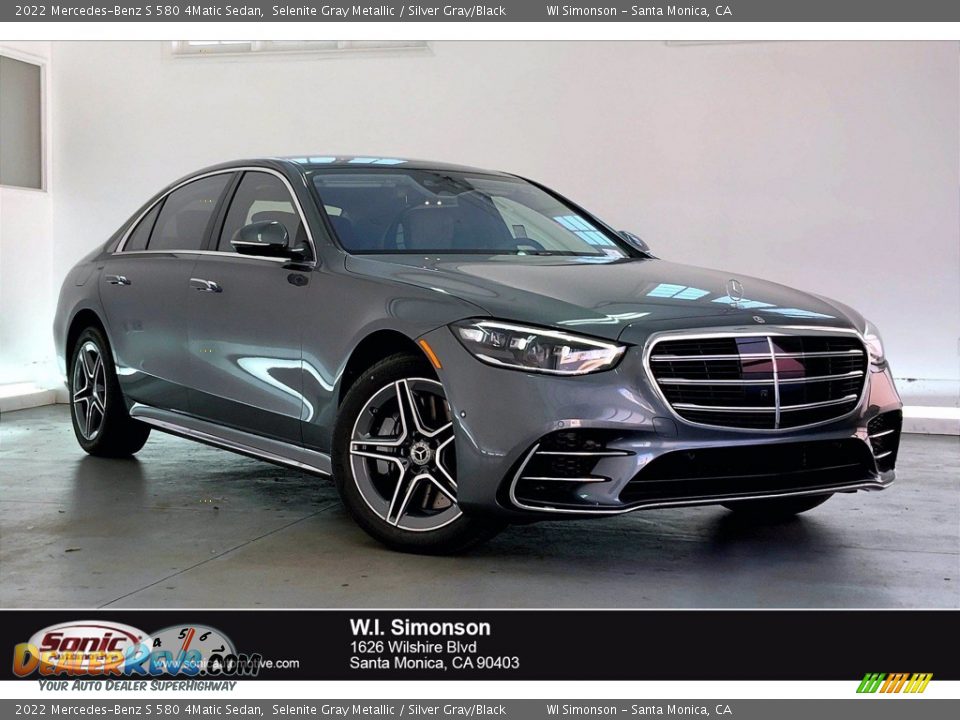 2022 Mercedes-Benz S 580 4Matic Sedan Selenite Gray Metallic / Silver Gray/Black Photo #1